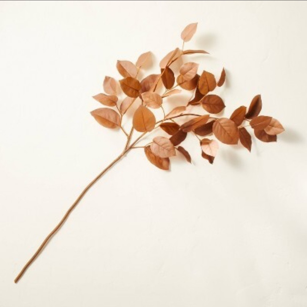 42” Faux Brown Salal Leaf Spray Stem Hearth and Hand with Magnolia